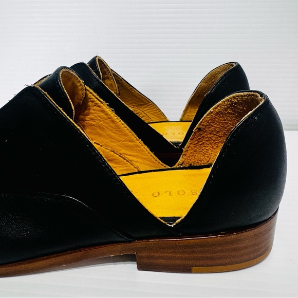 Nisolo Emma Black Leather Slip-On Oxfords Size 8 1/2 - Picture 4 of 16